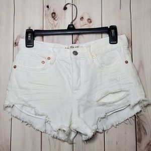 We The Free White Demin Shorts
